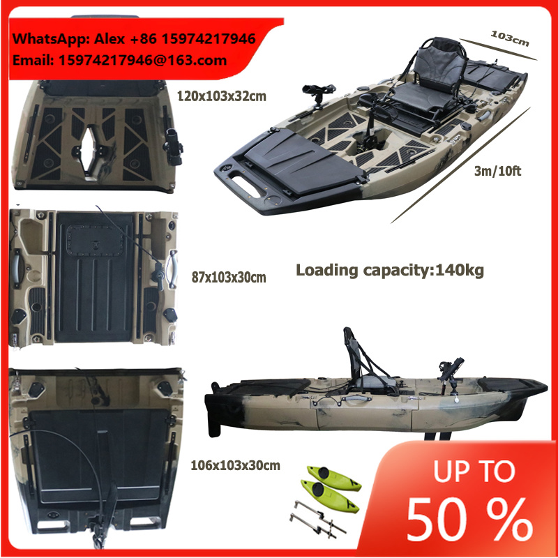 Fishing Kayak Sit In - Caiaque modular de 10 pés, com